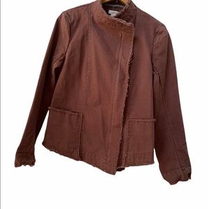 Sundance size 8 brown coat with frayed edges. EUC